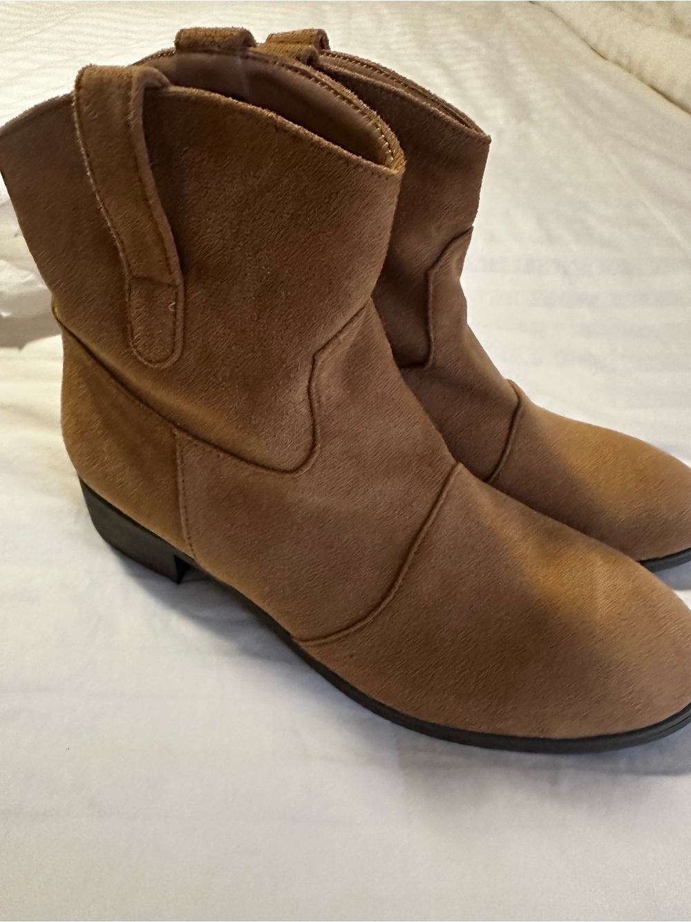 Women's Suede Ankle Boot in Brown